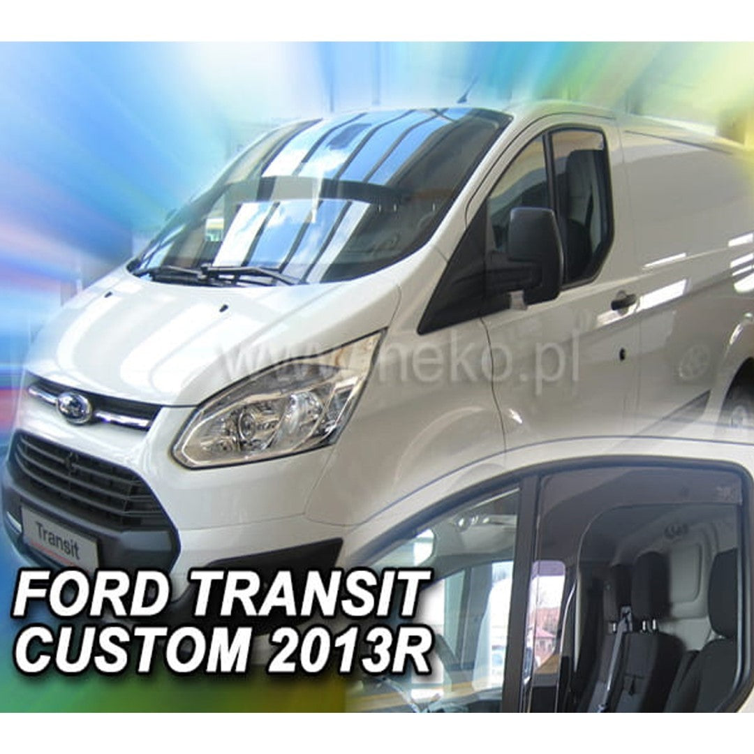 ΑΝΕΜΟΘΡΑΥΣΤΕΣ ΓΙΑ FORD TRANSIT CUSTOM 2D/4D 2012+ ΖΕΥΓΑΡΙ VAN ΑΠΟ ΕΥΚΑΜΠΤΟ ΦΙΜΕ ΠΛΑΣΤΙΚΟ HEKO - 2 ΤΕΜ.