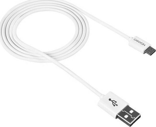 Lanberg USB 2.0 to micro USB Cable Λευκό 1m (CA-USBM-10CC-0010-W)