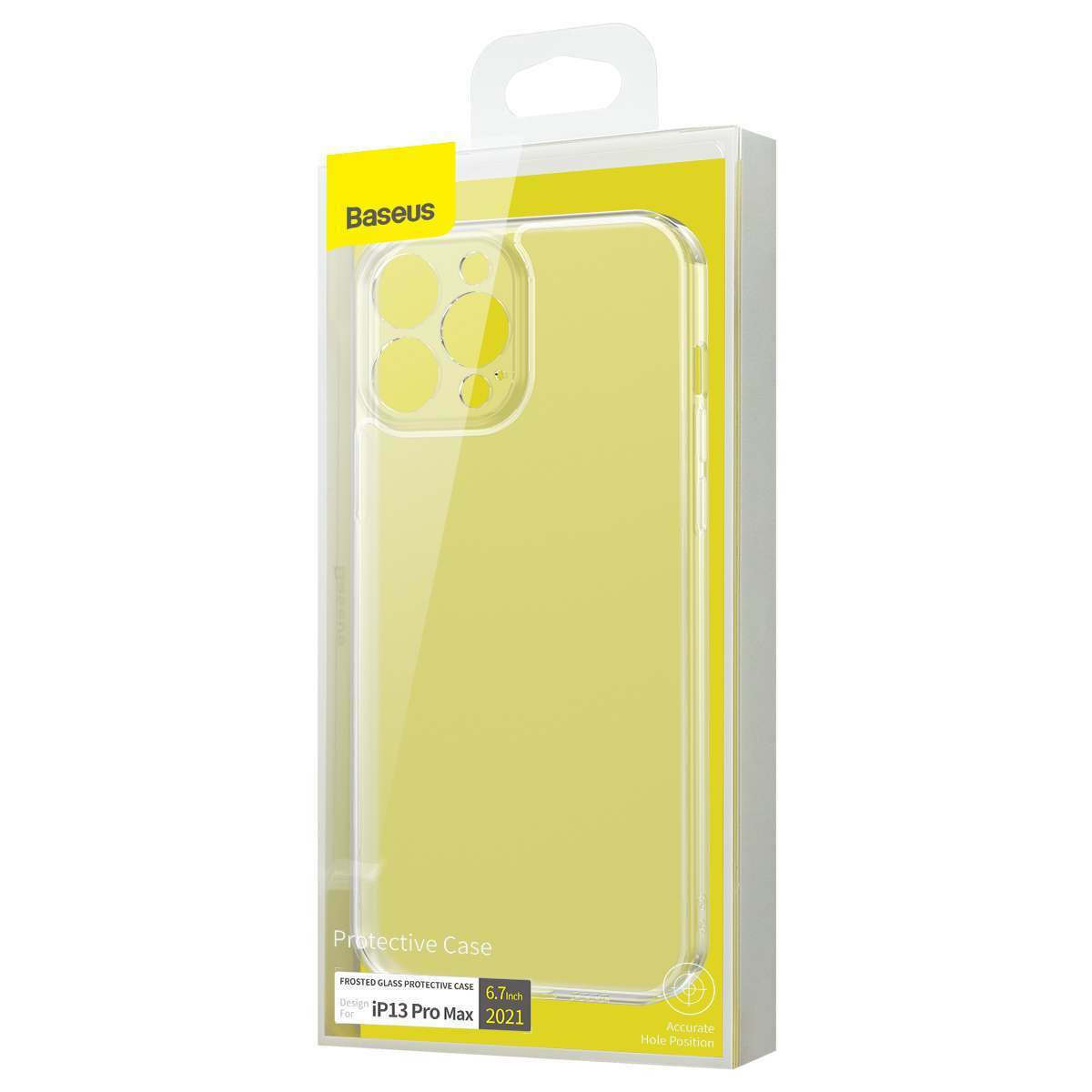 Baseus Frosted Glass Back Cover Σιλικόνης Διάφανο (iPhone 13 Pro Max)