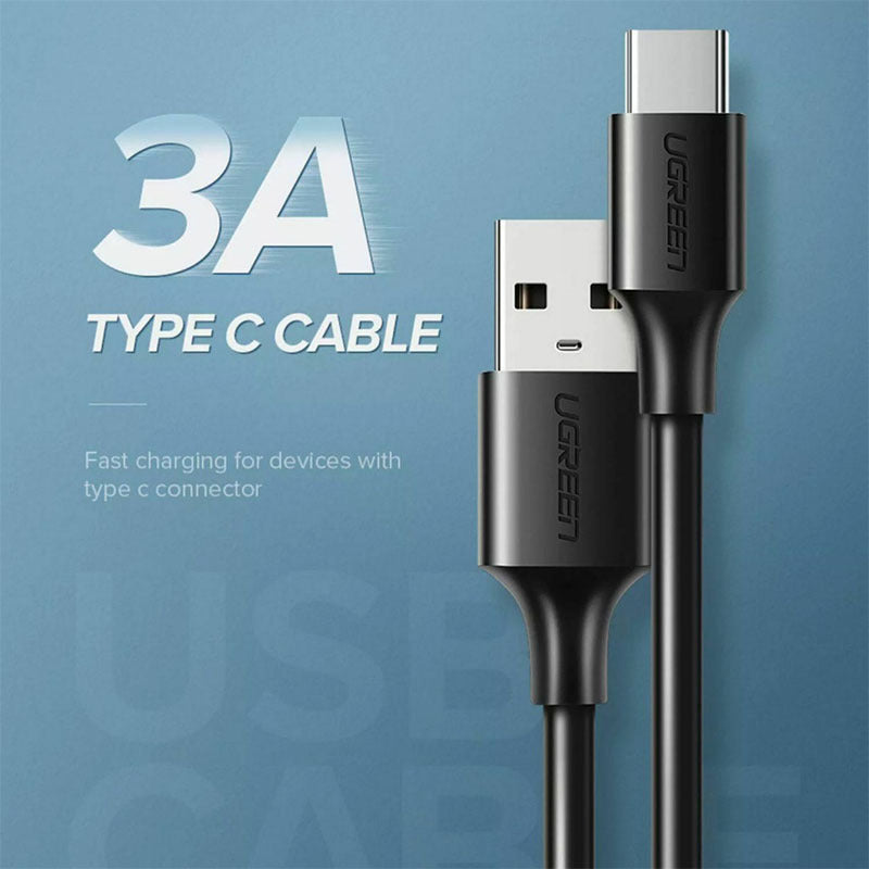 Ugreen USB 2.0 Cable USB-C male - USB-A male Λευκό 2m (60123)