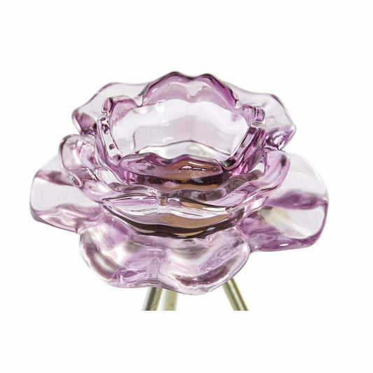 Κηροπήγιο Μεταλλικό σε Ροζ Χρώμα 10.5x10.5x14.5cm S3021445