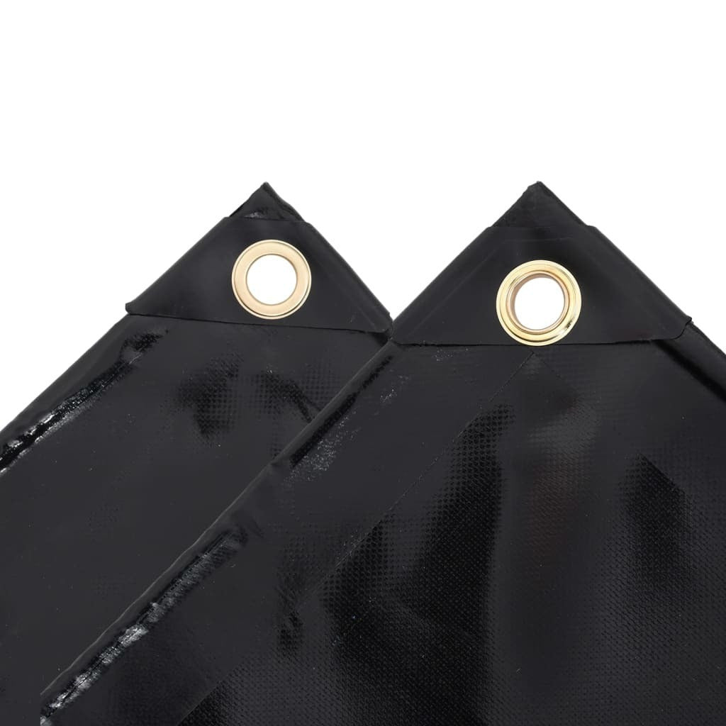 vidaXL Αδιάβροχος Μουσαμάς 650gr/m² 3x6m Βαρέως Τύπου Μαύρος 151353