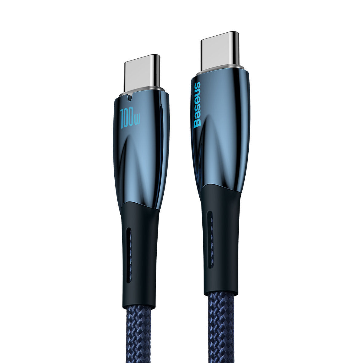 Καλώδιο USB-C cable for USB-C Baseus Glimmer Series, 100W, 1m (Blue) (6932172618032)