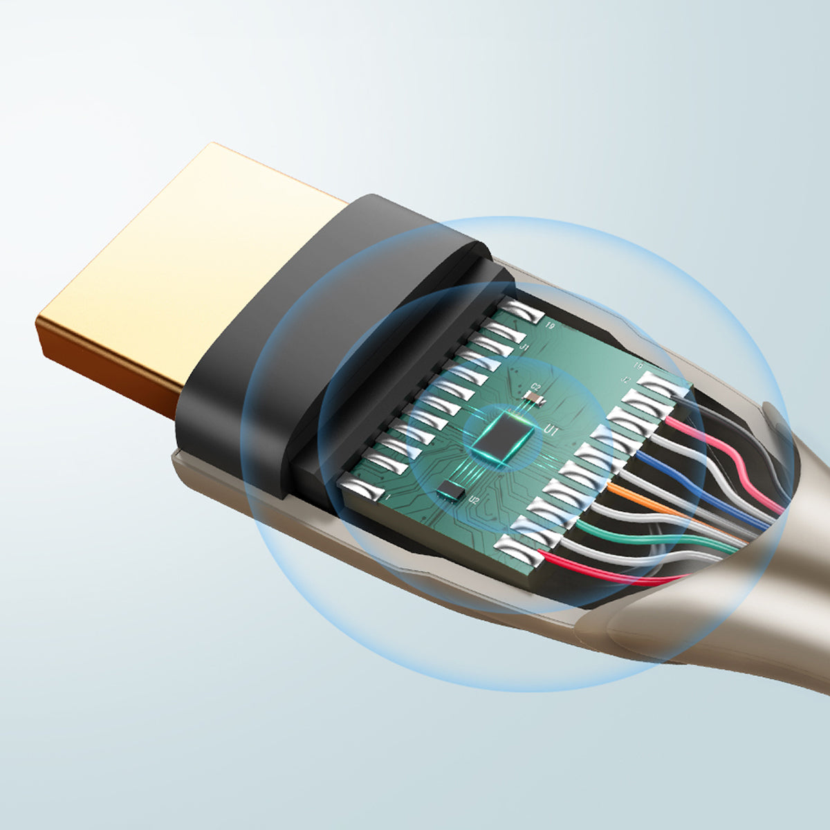 Ugreen HDMI 2.0 Braided Cable HDMI male - HDMI male 2m Γκρι