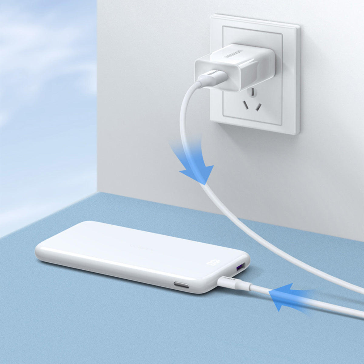 Ugreen Regular USB 2.0 to micro USB Cable Λευκό 0.5m 1τμχ