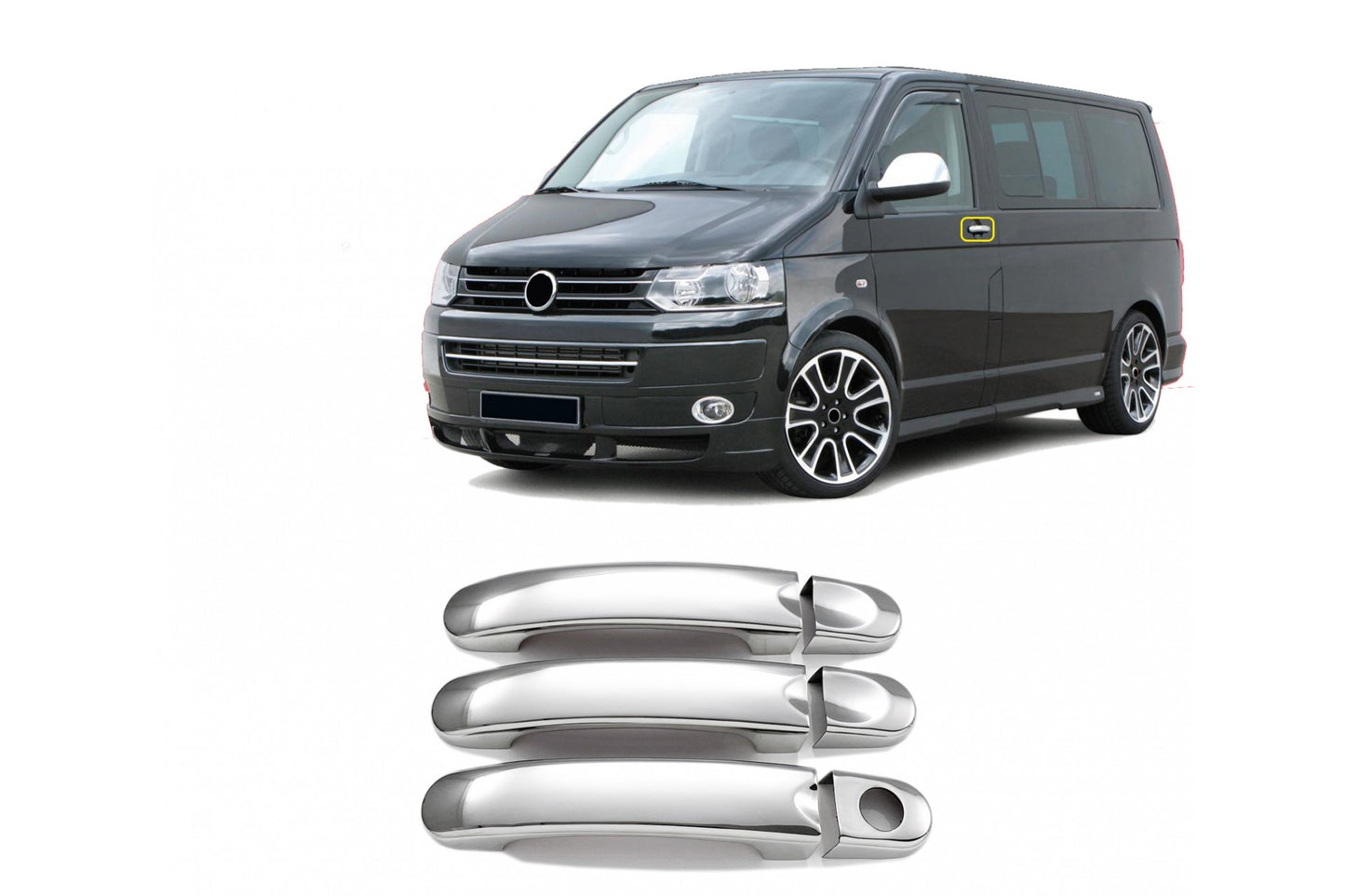 ΧΕΡΟΥΛΙΑ ΠΟΡΤΑΣ ΓΙΑ VW Τ5 TRANSPORTER 2003-2010 ΧΡΩΜΙΟ ΜΕΤΑΛΛΙΚΑ 3ΤΕΜ