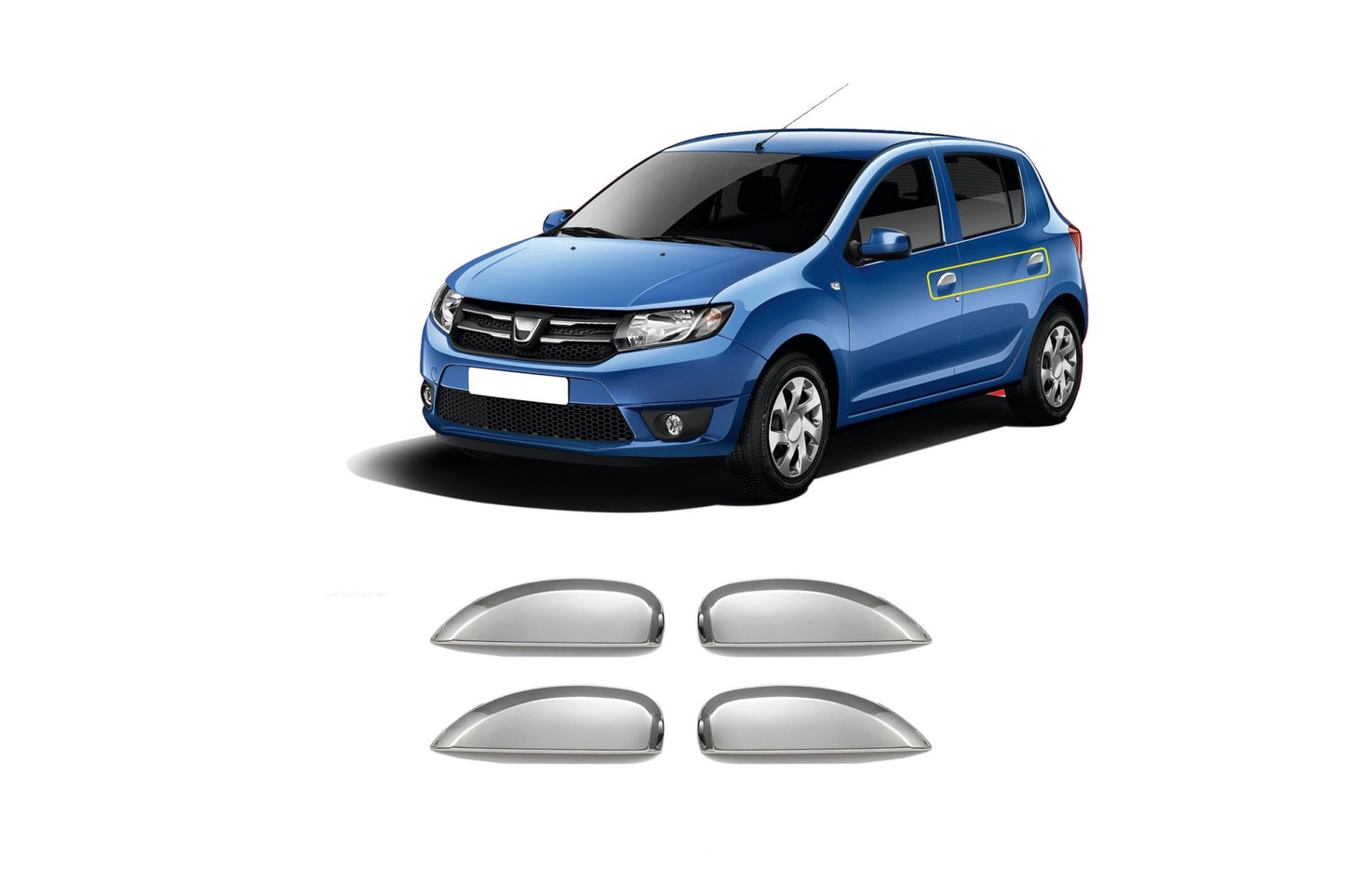 ΧΕΡΟΥΛΙΑ ΠΟΡΤΑΣ ΓΙΑ DACIA SANDERO 2 4D 2013+ ΧΡΩΜΙΟ ΜΕΤΑΛΛΙΚΑ 4ΤΕΜ