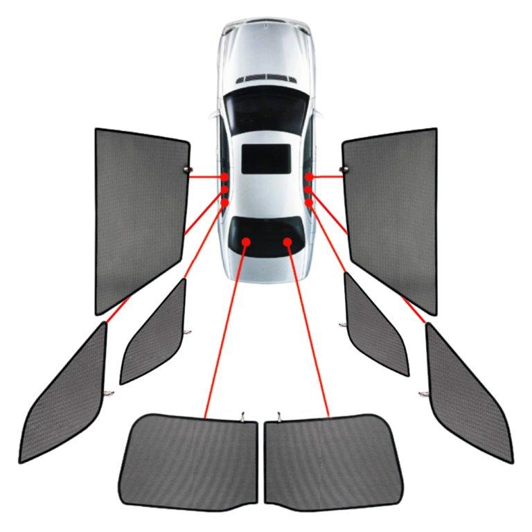 ΚΟΥΡΤΙΝΑΚΙΑ ΜΑΡΚΕ CAR SHADES ΓΙΑ TOYOTA PRIUS 5D 04-09 - 8 ΤΕΜ.