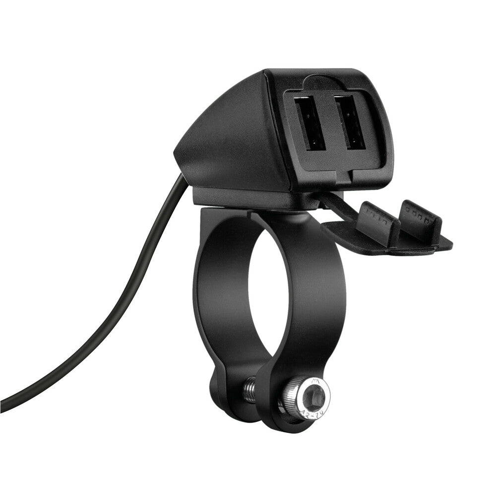 Αδιάβροχος Φορτιστής Κινητού Trek 12/24V 30W 5400mA της σειράς Optiline με 2 θύρες USB Type A, Καλώδιο 150 cm, Ακροδέκτες, Ασφάλεια Smart Chip, Αδιαβροχοποίηση IP66, σ...