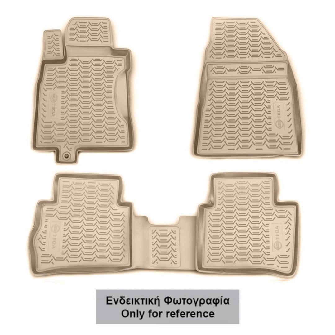 ΜΑΡΚΕ ΠΑΤΑΚΙΑ ΣΕ ΣΚΑΦΗ TPE ΛΑΣΤΙΧΟ ΓΙΑ PEUGEOT 407 5D 04/2004-2011 ΣΕ ΜΠΕΖ ΧΡΩΜΑ NOVLINE - 4 ΤΕΜ.