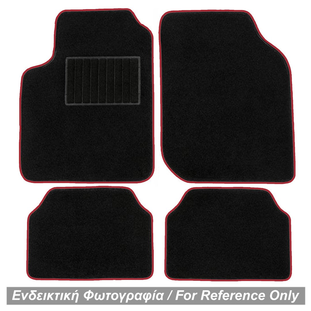 ΜΑΡΚΕ ΠΑΤΑΚΙΑ ΜΟΚΕΤΑ ΓΙΑ SKODA OCTAVIA 4 1997-2004 (ΜΑΥΡΟ ΜΕ ΚΟΚΚΙΝΟ ΡΕΛΙ) - 4 ΤΕΜ.