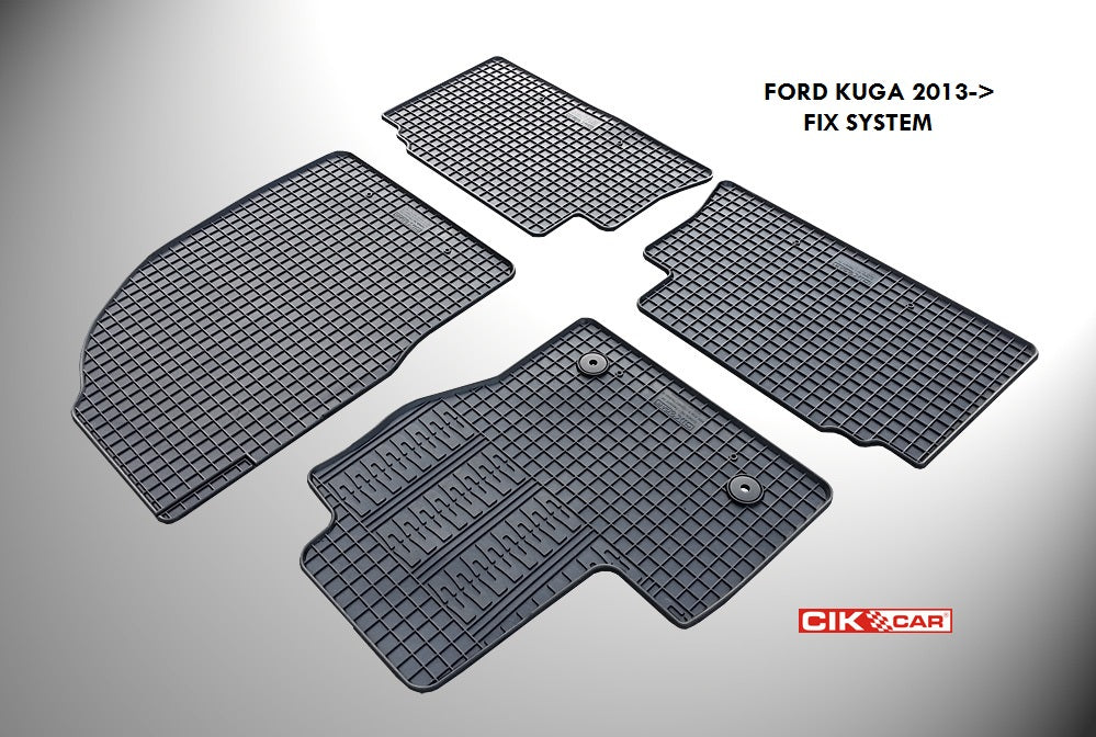 ΜΑΡΚΕ ΠΑΤΑΚΙΑ ΣΕ ΣΚΑΦΗ ΛΑΣΤΙΧΟ ΓΙΑ FORD KUGA 2013-2015 ΣΕ ΜΑΥΡΟ ΧΡΩΜΑ ΜΕ ΚΟΥΜΠΩΜΑΤΑ CIK - 4 ΤΕΜ.