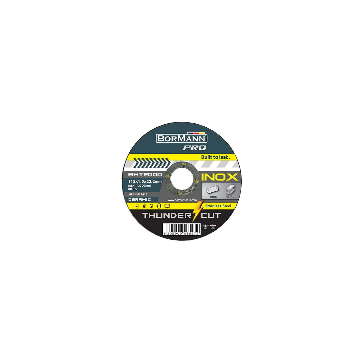 Δίσκος κοπής inox BORMANN BHT2000 Φ115X1 | Συγκόλληση & εργαλεία συνεργείου