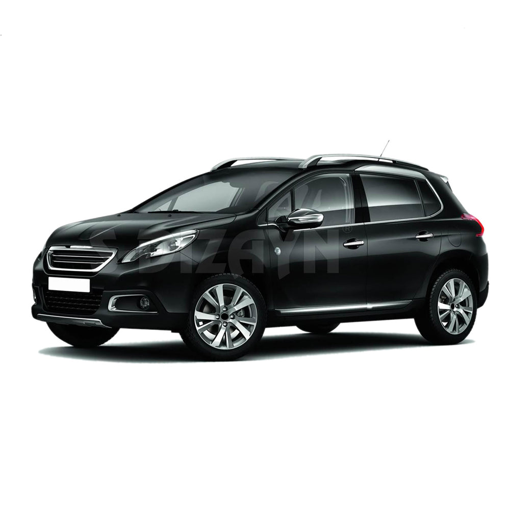 ΧΕΡΟΥΛΙΑ ΠΟΡΤΑΣ ΓΙΑ PEUGEOT 2008 MPV 2013+ ΧΡΩΜΙΟΥ ΜΕΤΑΛΛΙΚΑ S-Dizayn - 4 Τεμ.