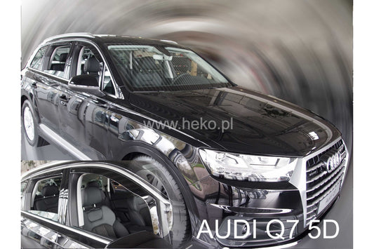 ΑΝΕΜΟΘΡΑΥΣΤΕΣ ΓΙΑ AUDI Q7 5D 2015+  ΣΕΤ ΑΥΤΟΚΙΝΗΤΟΥ ΑΠΟ ΕΥΚΑΜΠΤΟ ΦΙΜΕ ΠΛΑΣΤΙΚΟ HEKO - 4 ΤΕΜ.