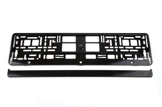 ΠΛΑΣΤΙΚΟ ΠΛΑΙΣΙΟ ΠΙΝΑΚΙΔΑΣ ΚΥΚΛΟΦΟΡΙΑΣ (ΜΑΥΡΟ/ΜΕΤΑΛΛΙΚΗ ΥΦΗ/ΞΕΧΩΡΙΣΤΟ ΚΑΤΩ ΜΕΡΟΣ) - 52 Χ 12,5 cm AMiO - 1 ΤΕΜ.