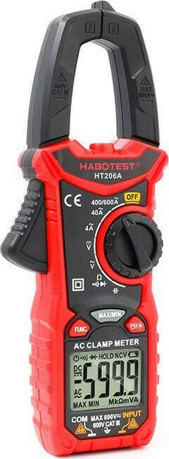 Habotest Αμπεροτσιμπίδα Ψηφιακή 600A AC HT206A