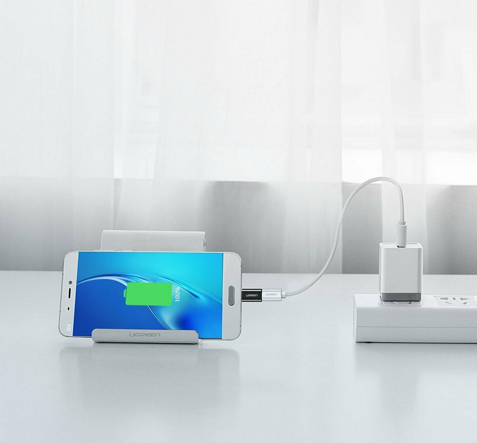 Ugreen Μετατροπέας USB-C male σε micro USB female Λευκό (30154)
