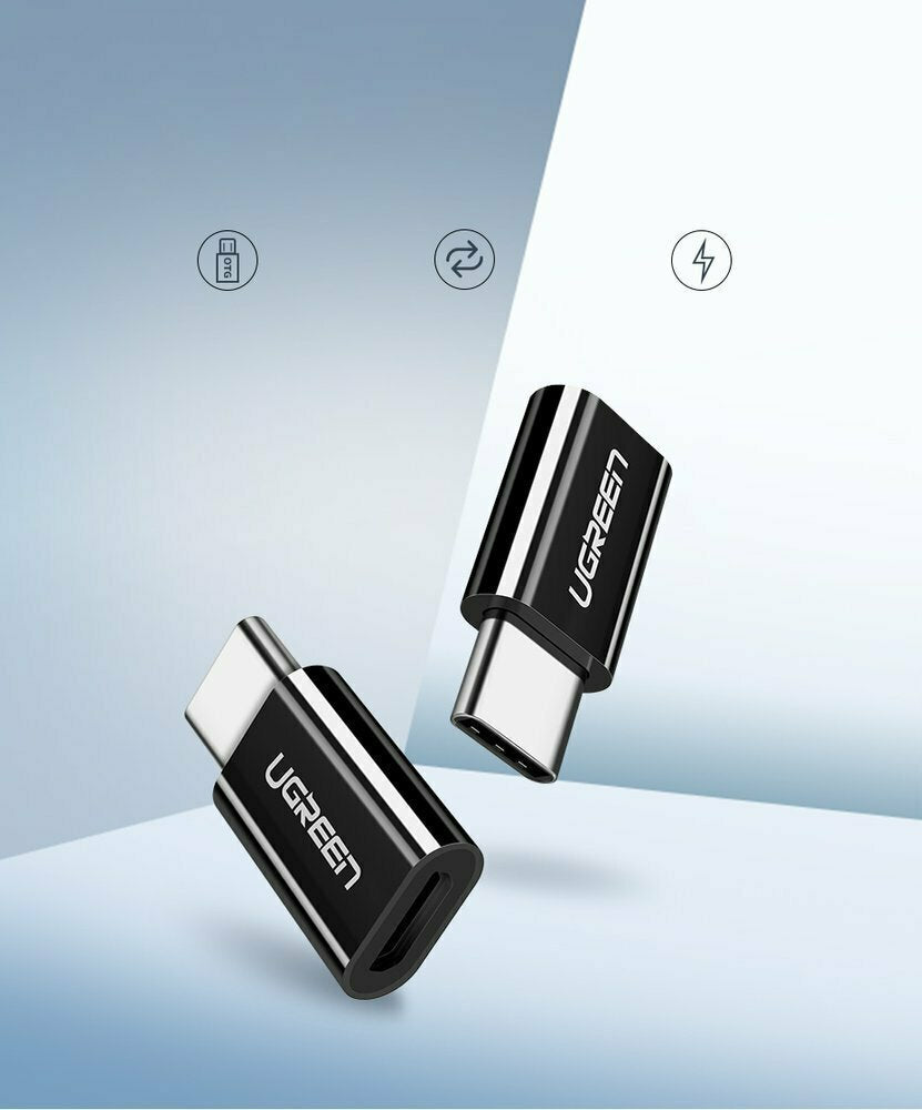 Ugreen Μετατροπέας USB-C male σε micro USB female Λευκό (30154)
