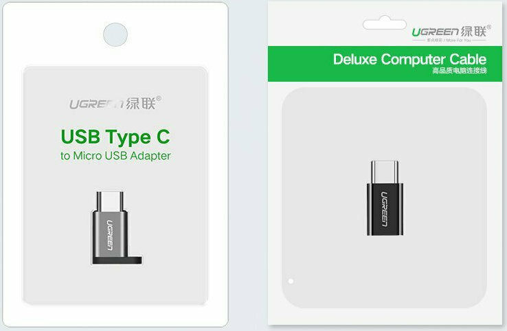 Ugreen Μετατροπέας USB-C male σε micro USB female Λευκό (30154)