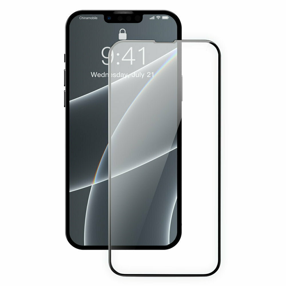 Baseus Porcelain Full Face Tempered Glass 2τμχ Μαύρο (iPhone 13 / 13 Pro)