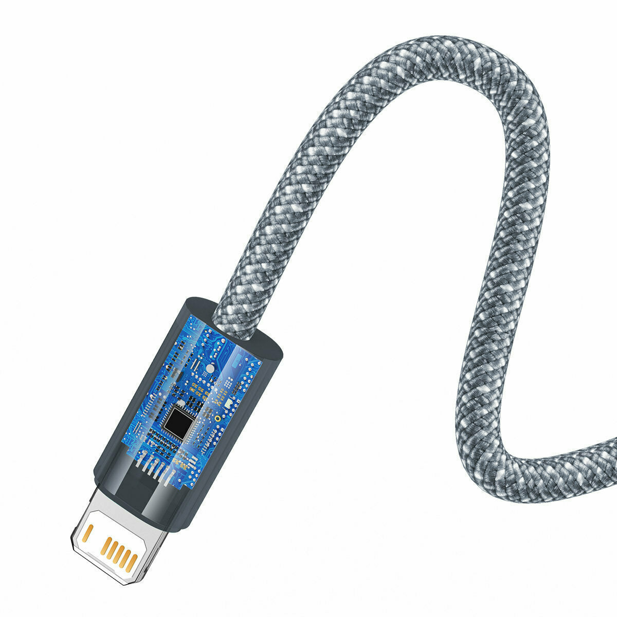 Baseus Braided USB to Lightning Cable Γκρι 1m (CALD000416)