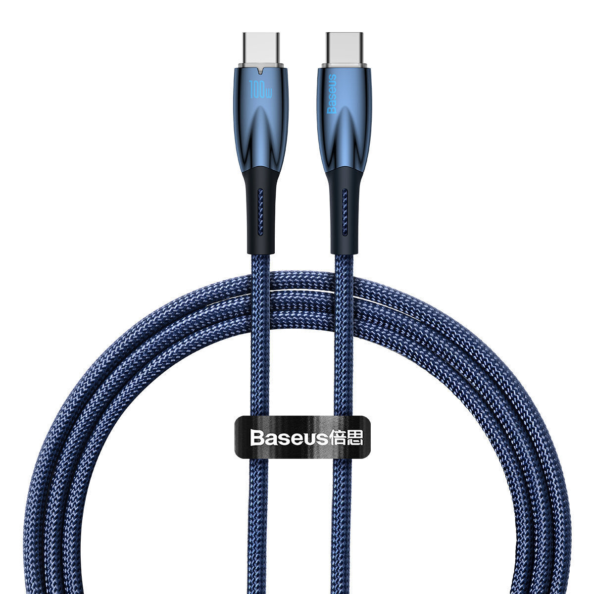 Καλώδιο USB-C cable for USB-C Baseus Glimmer Series, 100W, 1m (Blue) (6932172618032)
