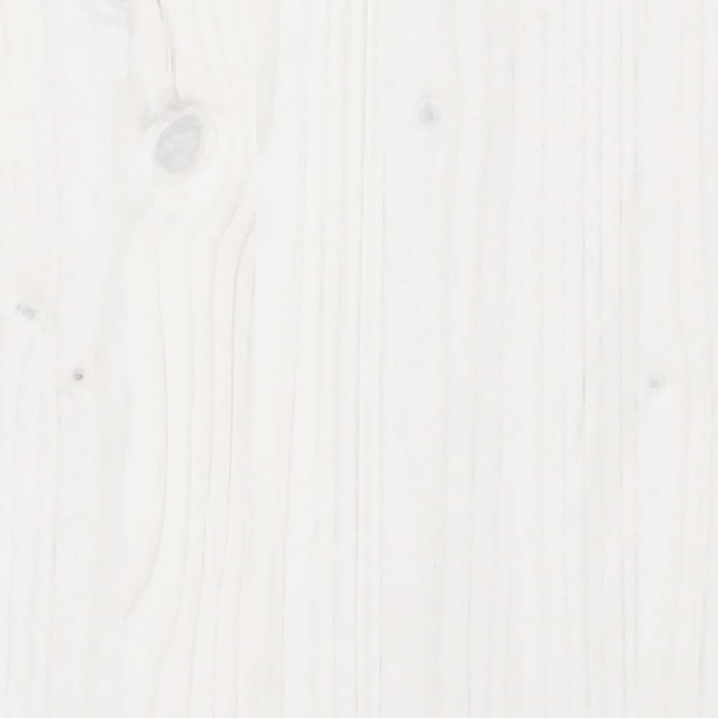Vidaxl Αμμοδόχος Με Κάλυμμα Λευκή 111x111x19,5 Εκ. Μασίφ Ξύλο Πεύκου - Λευκό