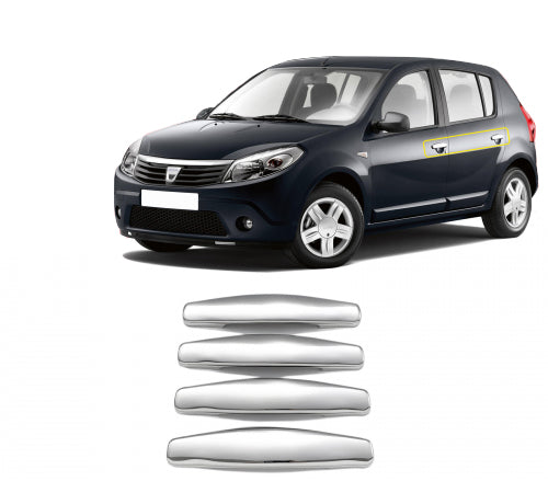 ΧΕΡΟΥΛΙΑ ΠΟΡΤΑΣ ΓΙΑ DACIA SANDERO 1 5D 2007-2013  ΧΡΩΜΙΟ ΜΕΤΑΛΛΙΚΑ 4ΤΕΜ.