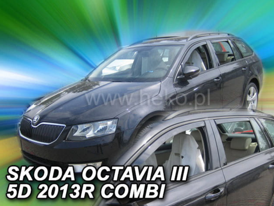 ΑΝΕΜΟΘΡΑΥΣΤΕΣ ΓΙΑ SKODA OCTAVIA 3 A7 2013+ SW / COMBI 5D ΣΕΤ ΑΥΤΟΚΙΝΗΤΟΥ ΑΠΟ ΕΥΚΑΜΠΤΟ ΦΙΜΕ ΠΛΑΣΤΙΚΟ HEKO - 4 ΤΕΜ.