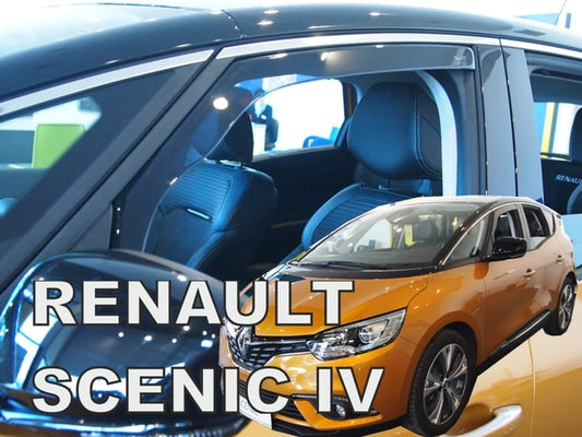 ΑΝΕΜΟΘΡΑΥΣΤΕΣ ΓΙΑ RENAULT SCENIC 5D 2017+ / GRAND SCENIC 5D 2017+  ΖΕΥΓΑΡΙ ΑΠΟ ΕΥΚΑΜΠΤΟ ΦΙΜΕ ΠΛΑΣΤΙΚΟ HEKO - 2 ΤΕΜ.
