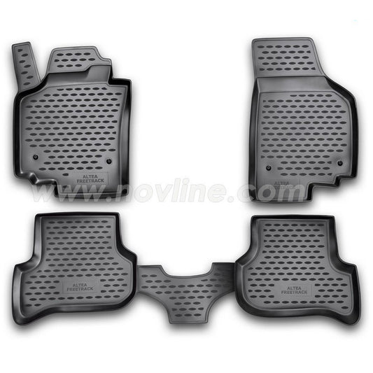 ΜΑΡΚΕ ΠΑΤΑΚΙΑ ΣΕ ΣΚΑΦΗ TPE ΛΑΣΤΙΧΟ ΓΙΑ SEAT ALTEA XL 01/2006-2015  ΣΕ ΜΑΥΡΟ ΧΡΩΜΑ NOVLINE - 4 ΤΕΜ.