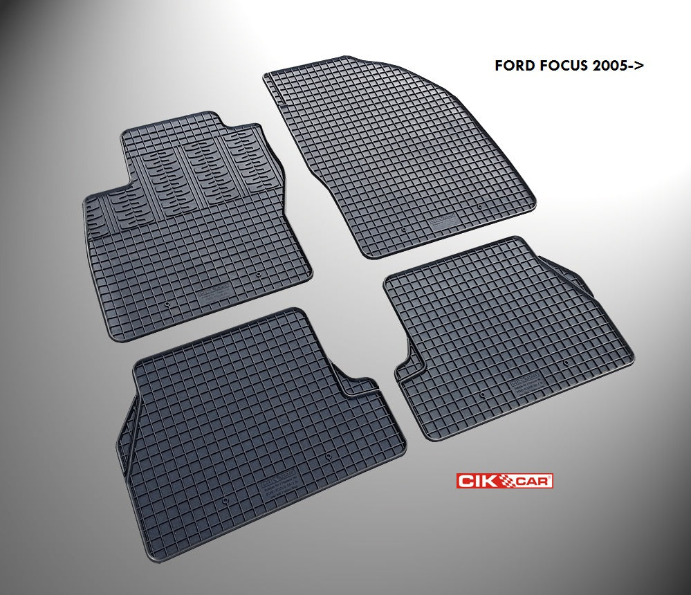 ΜΑΡΚΕ ΠΑΤΑΚΙΑ ΣΕ ΣΚΑΦΗ ΛΑΣΤΙΧΟ ΓΙΑ FORD FOCUS 2 2005-2011 ΣΕ ΜΑΥΡΟ ΧΡΩΜΑ ΧΩΡΙΣ ΚΟΥΜΠΩΜΑΤΑ CIK - 4 ΤΕΜ.