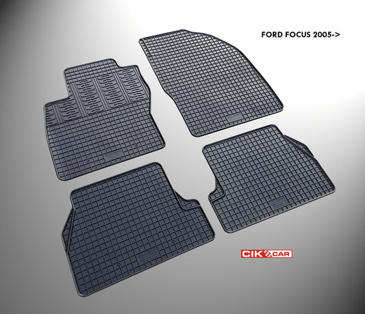 ΜΑΡΚΕ ΠΑΤΑΚΙΑ ΣΕ ΣΚΑΦΗ ΛΑΣΤΙΧΟ ΓΙΑ FORD FOCUS 2 2005-2011 ΣΕ ΜΑΥΡΟ ΧΡΩΜΑ ΧΩΡΙΣ ΚΟΥΜΠΩΜΑΤΑ CIK - 4 ΤΕΜ.
