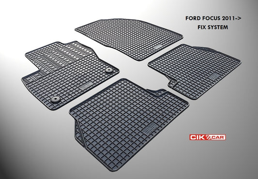 ΜΑΡΚΕ ΠΑΤΑΚΙΑ ΣΕ ΣΚΑΦΗ ΛΑΣΤΙΧΟ ΓΙΑ FORD FOCUS 2011-2015 ΣΕ ΜΑΥΡΟ ΧΡΩΜΑ ΜΕ ΚΟΥΜΠΩΜΑΤΑ CIK - 4 ΤΕΜ.