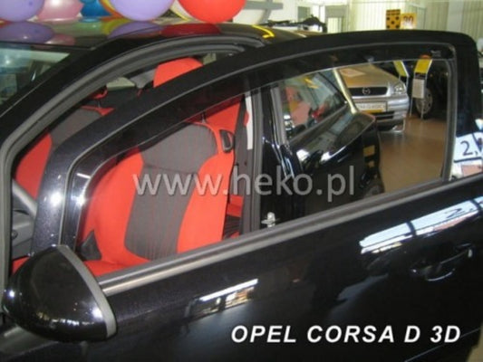 ΑΝΕΜΟΘΡΑΥΣΤΕΣ ΓΙΑ OPEL CORSA D 3D 09/2006-2014 ΖΕΥΓΑΡΙ ΑΠΟ ΕΥΚΑΜΠΤΟ ΦΙΜΕ ΠΛΑΣΤΙΚΟ HEKO - 2 ΤΕΜ.