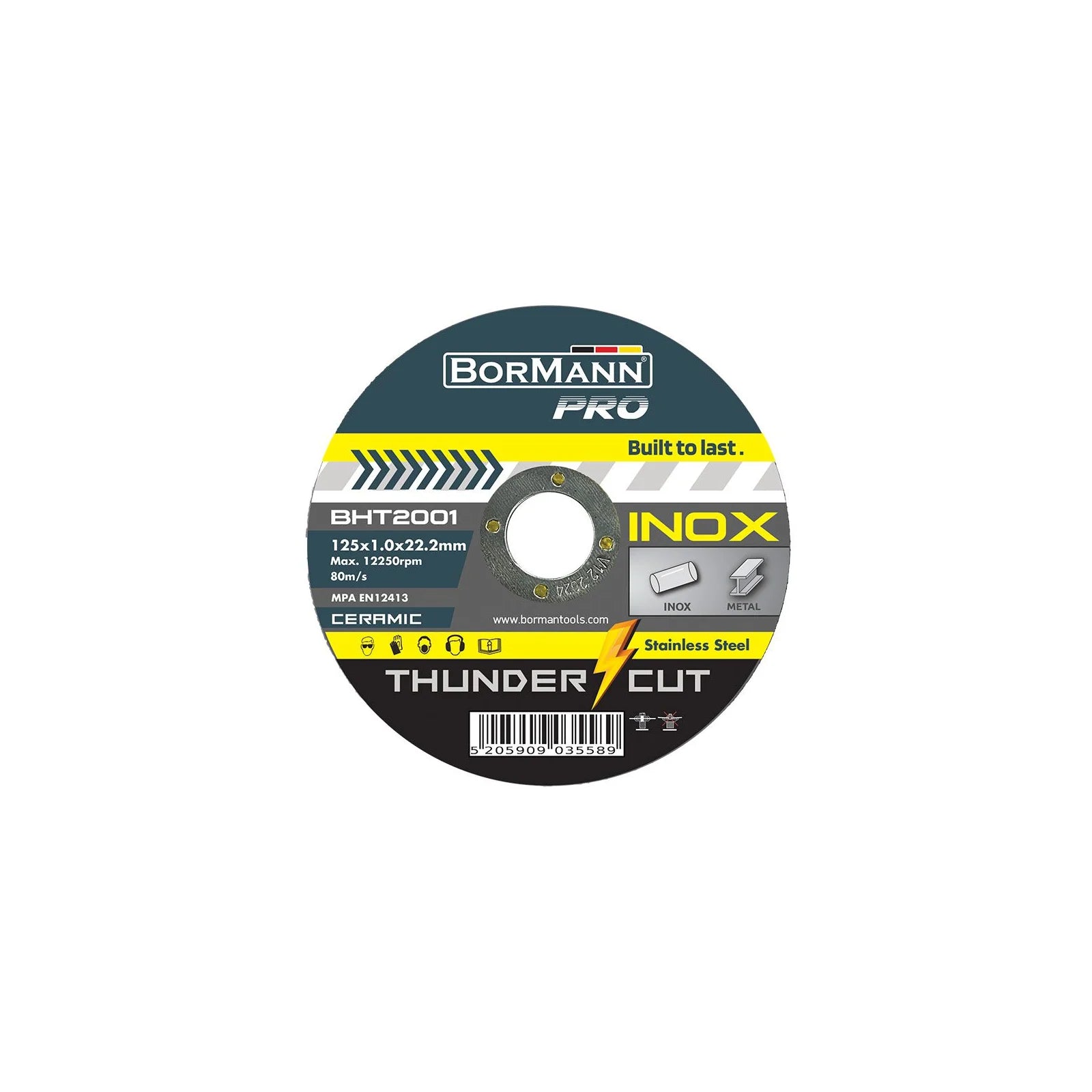 Δίσκος κοπής inox BORMANN BHT2001 Φ125X1 | Συγκόλληση & εργαλεία συνεργείου