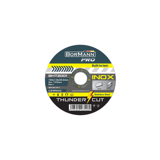 Δίσκος κοπής inox BORMANN BHT2001 Φ125X1 | Συγκόλληση & εργαλεία συνεργείου